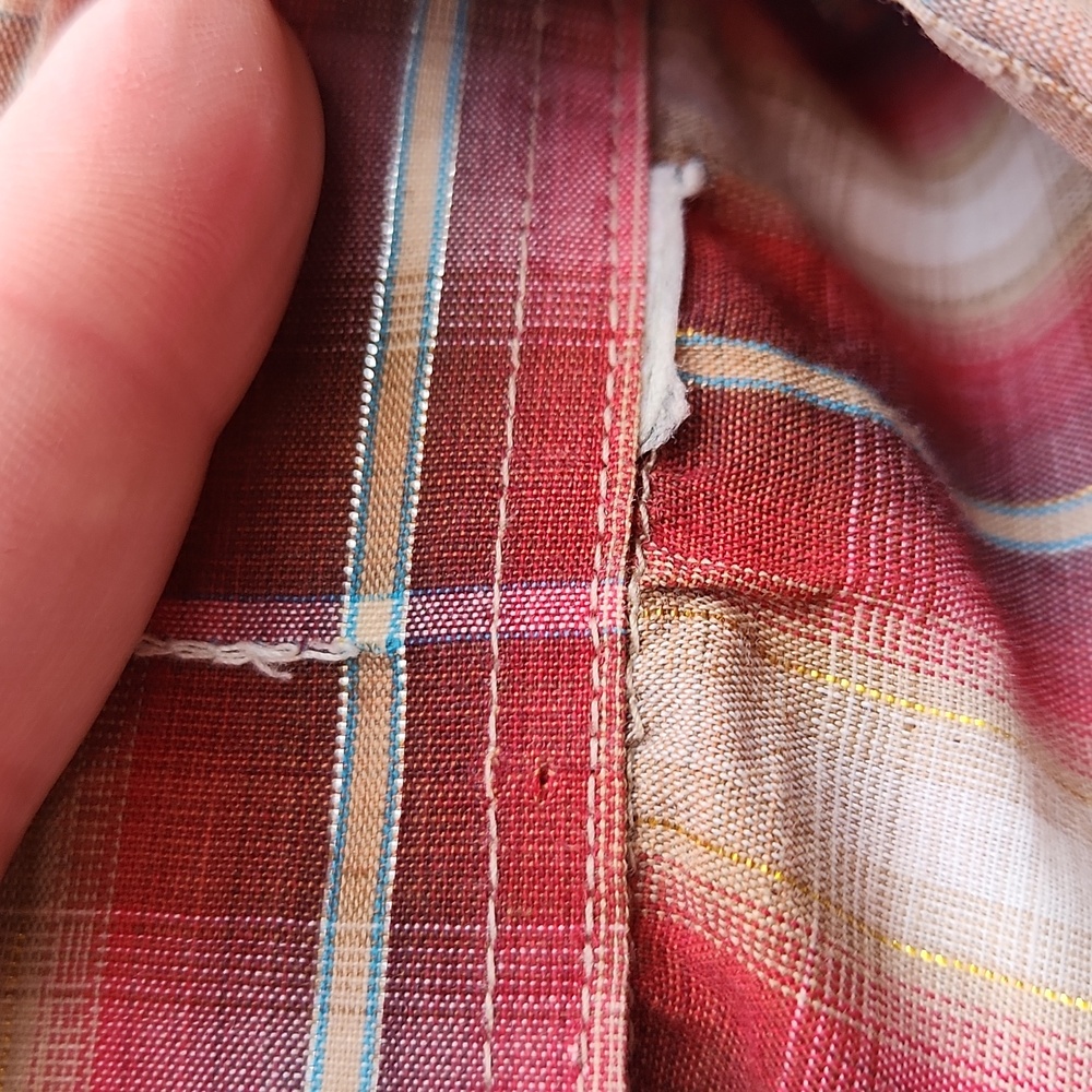 Men's Western Red Plaid Shirt - Picture 12 of 14